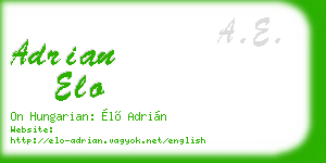 adrian elo business card
